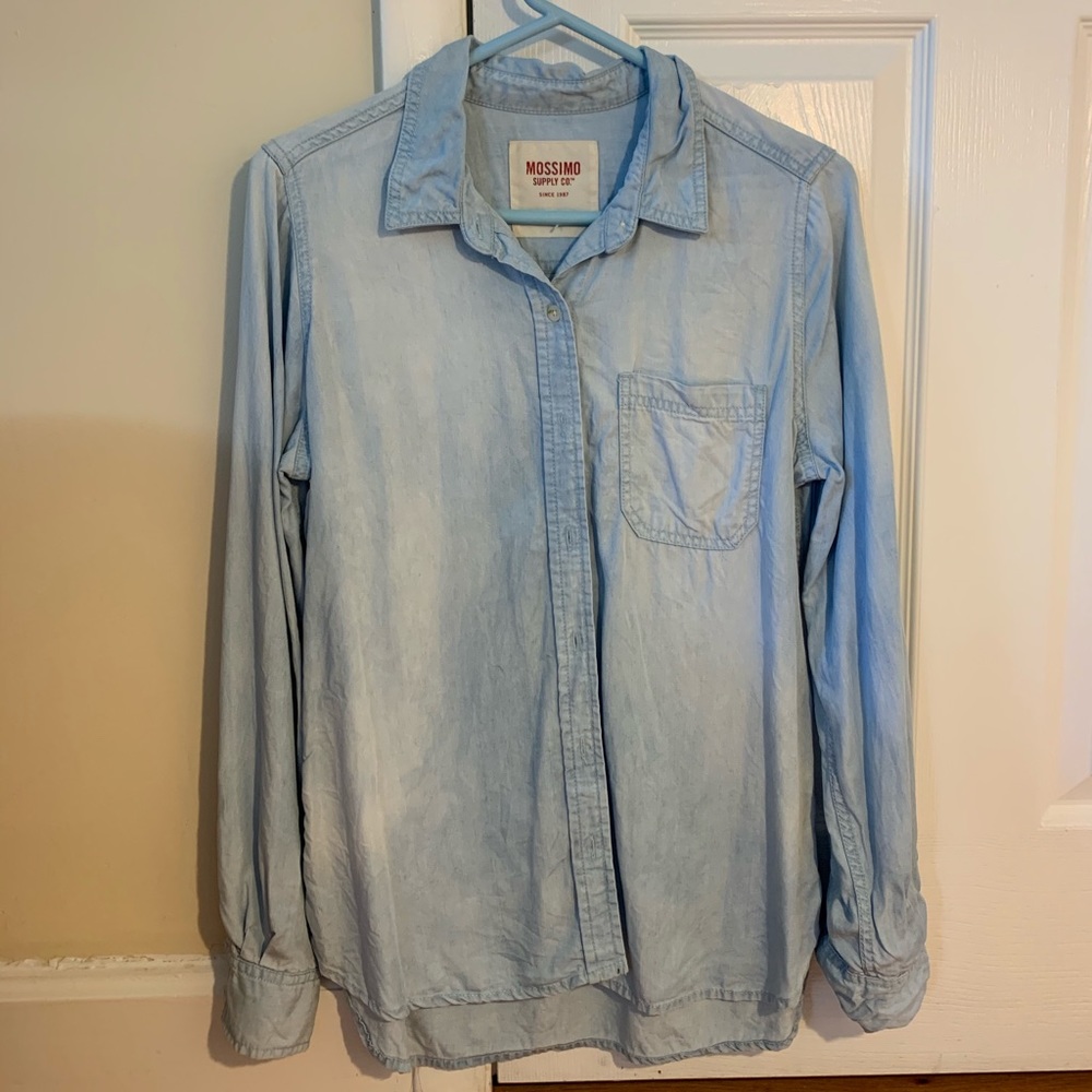 Mossimo Supply Co Button up faux denim top